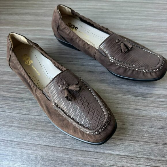 SAS Hope Slip On Loafer - Brown Turf Size 8 M $145 - Picture 1 of 11